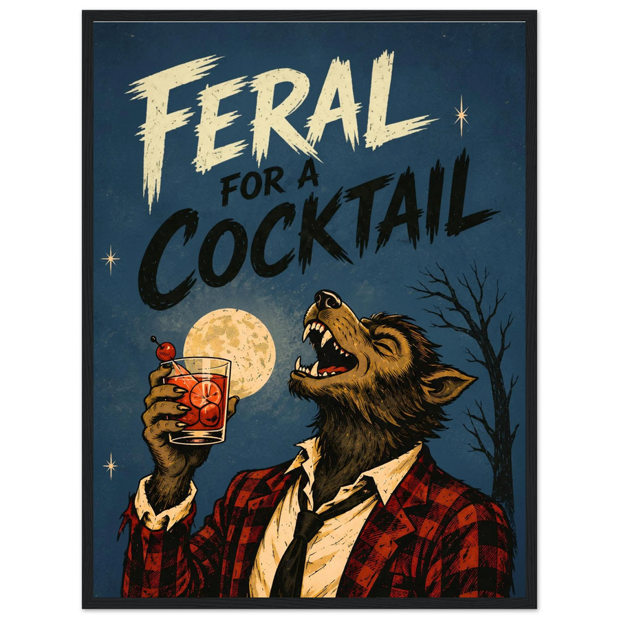Classic Semi-Glossy Paper Wooden Framed Poster