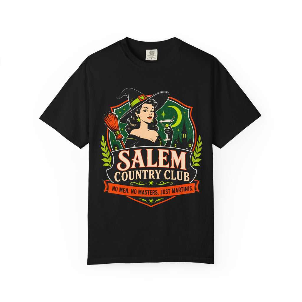 Salem Witch Shirt, Funny Halloween Tee, No Men No Masters Shirt, Retro Witch Graphic, Comfort Colors Spooky Season Shirt