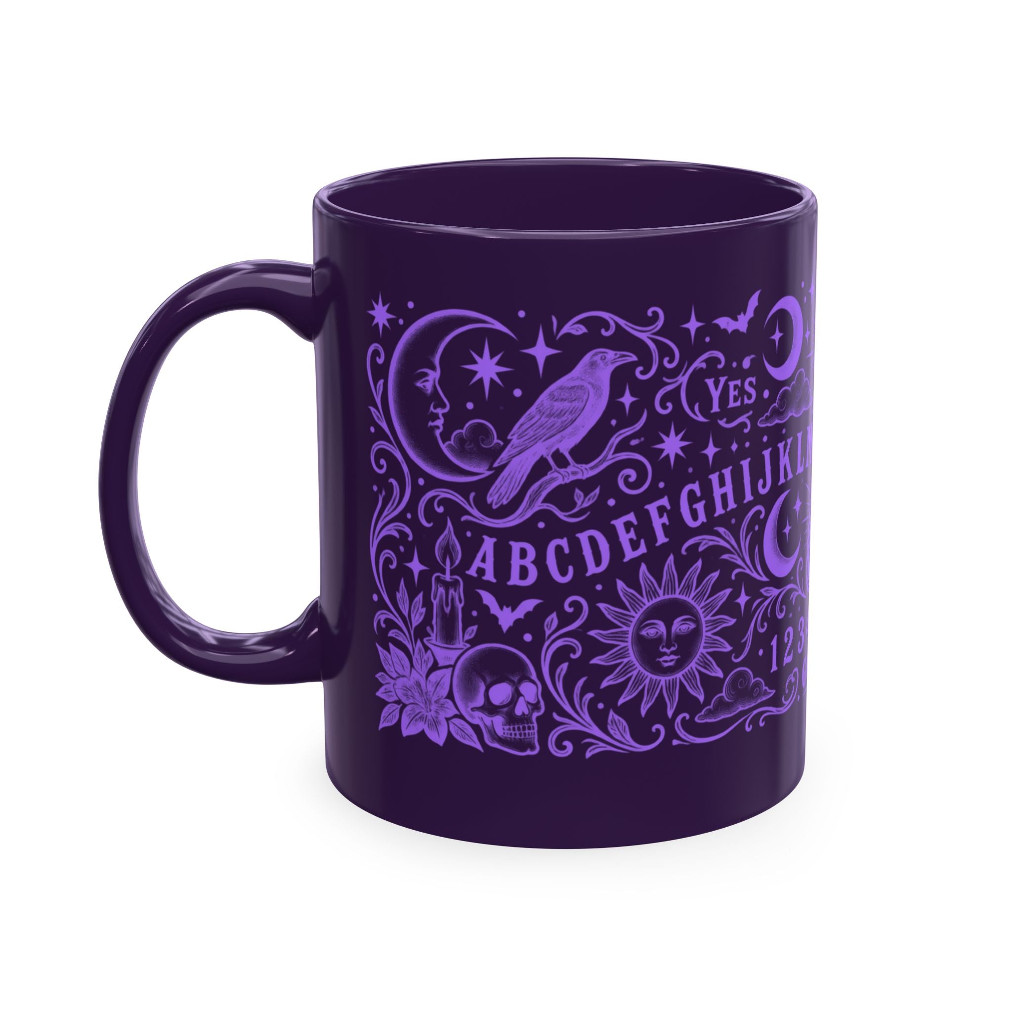 Ouija Board Ceramic Mug — Mystic Planchette Coffee Cup
