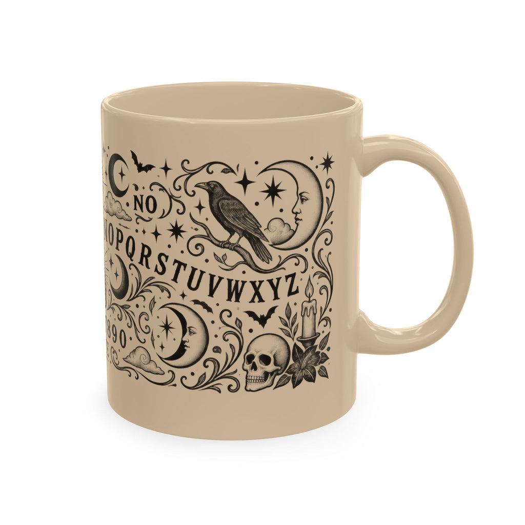 Ouija Board Ceramic Mug — Mystic Planchette Coffee Cup