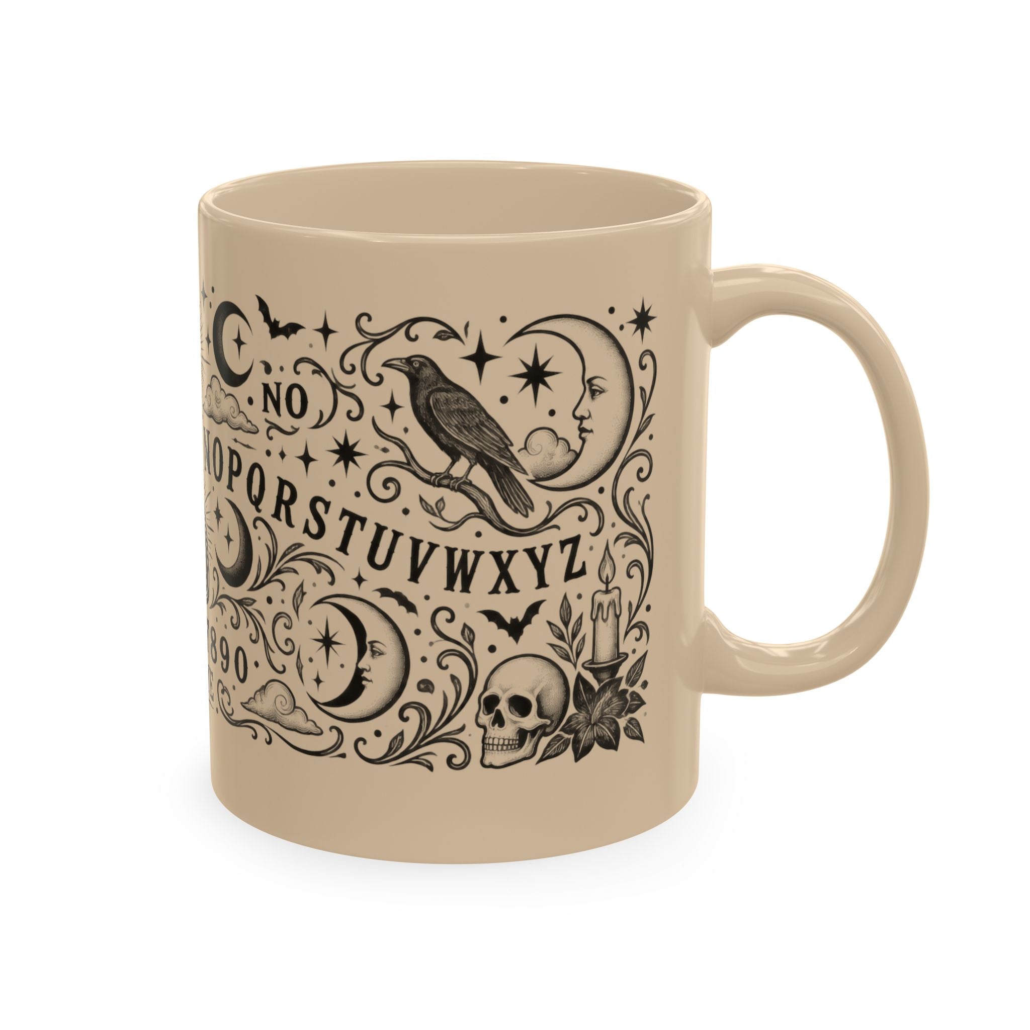 Ouija Board Ceramic Mug — Mystic Planchette Coffee Cup