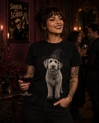 Personalized Pet Witch T-Shirt, Custom Familiar Portrait, Comfort Colors 1717