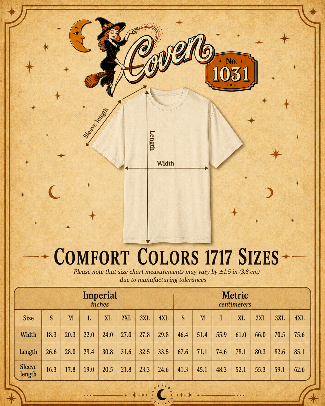 Personalized Pet Witch T-Shirt, Custom Familiar Portrait, Comfort Colors 1717