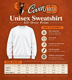 Witchy Village All-Over Print Sweatshirt — Haunted House Halloween Crewneck