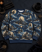 Witching Nightscape Sweatshirt — Moonlit City All-Over Print