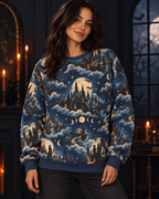 Witching Nightscape Sweatshirt — Moonlit City All-Over Print