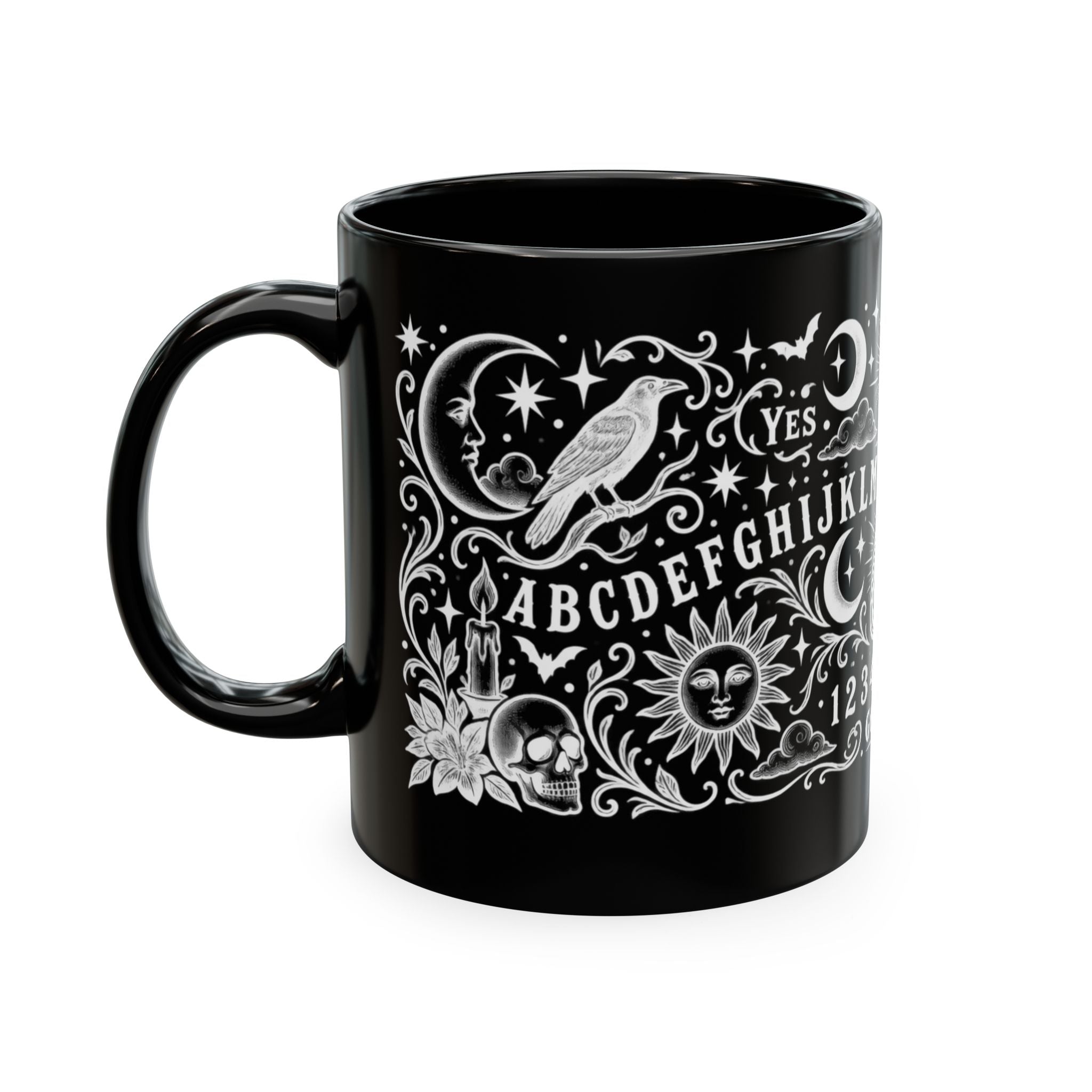 Ouija Board Ceramic Mug — Mystic Planchette Coffee Cup