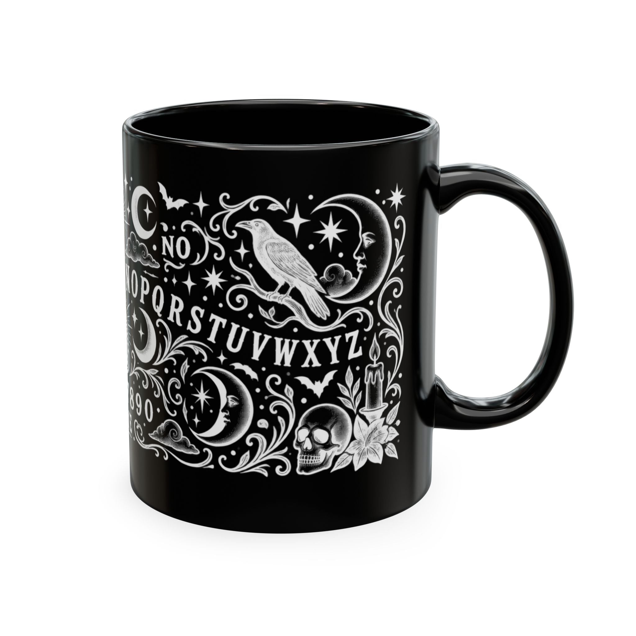 Ouija Board Ceramic Mug — Mystic Planchette Coffee Cup