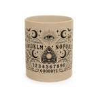 Ouija Board Ceramic Mug — Mystic Planchette Coffee Cup