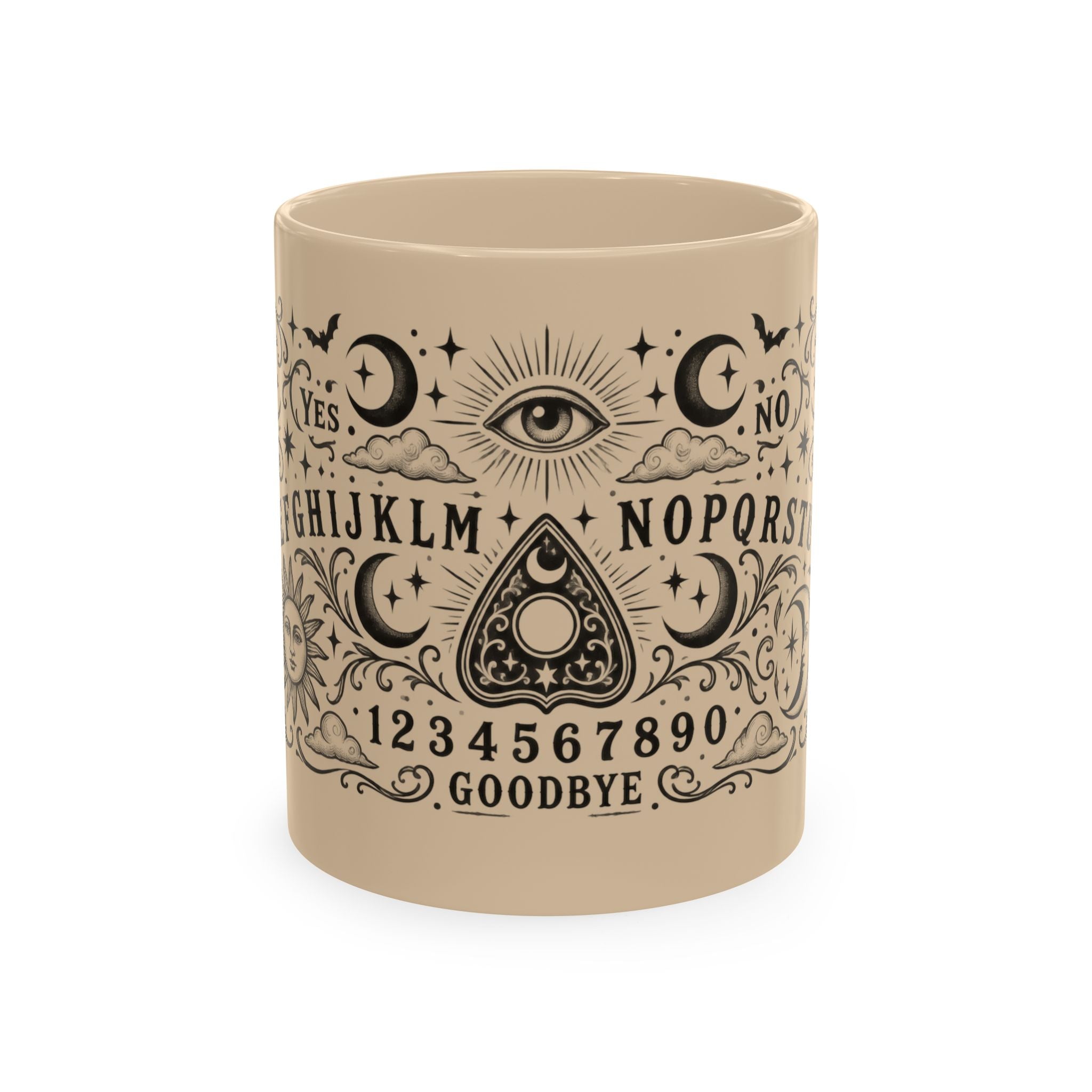 Ouija Board Ceramic Mug — Mystic Planchette Coffee Cup