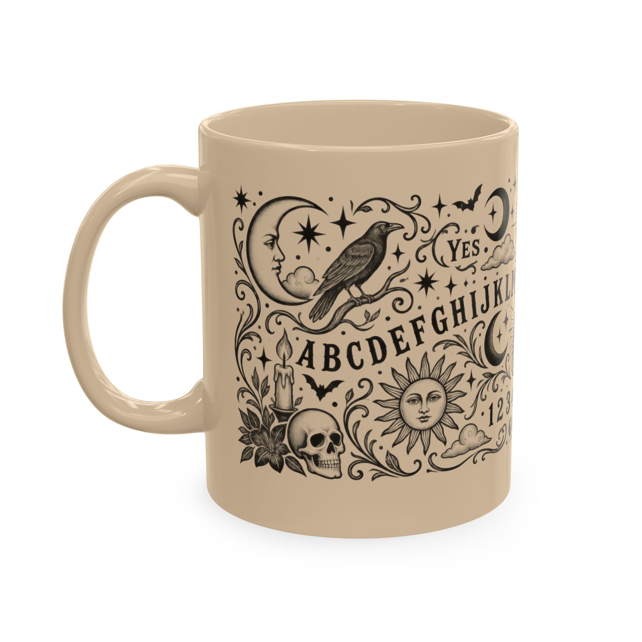 Ouija Board Ceramic Mug — Mystic Planchette Coffee Cup