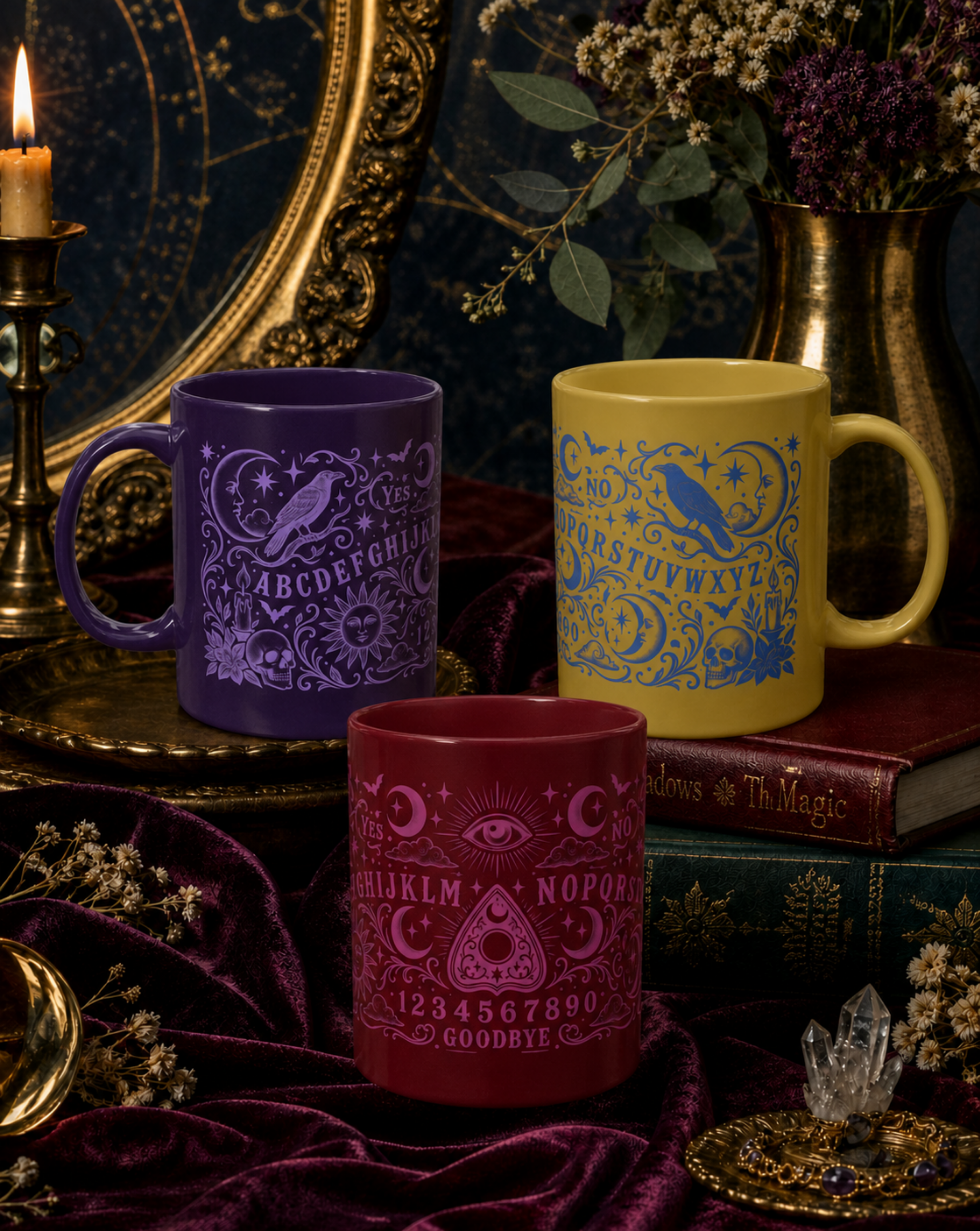 Ouija Board Ceramic Mug — Mystic Planchette Coffee Cup