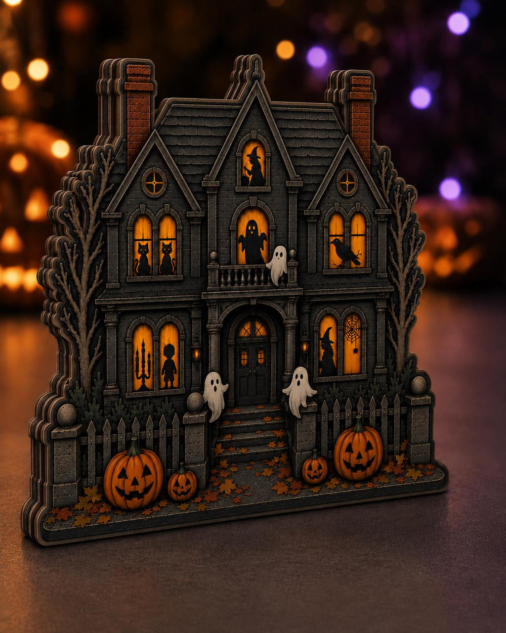 Haunted House Wood Standee