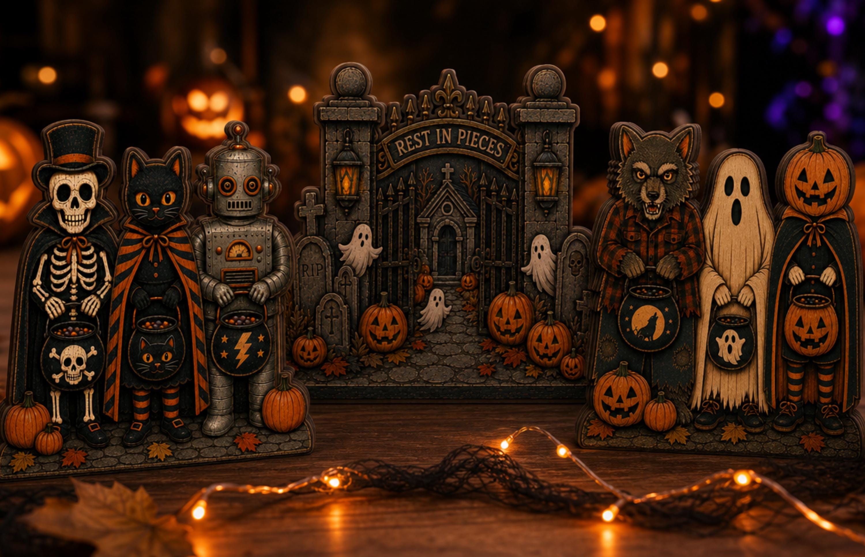 Haunted House Wood Standee