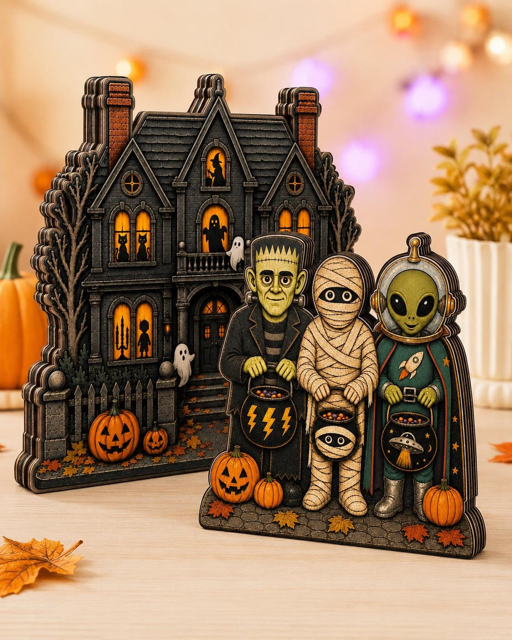 Haunted House Wood Standee