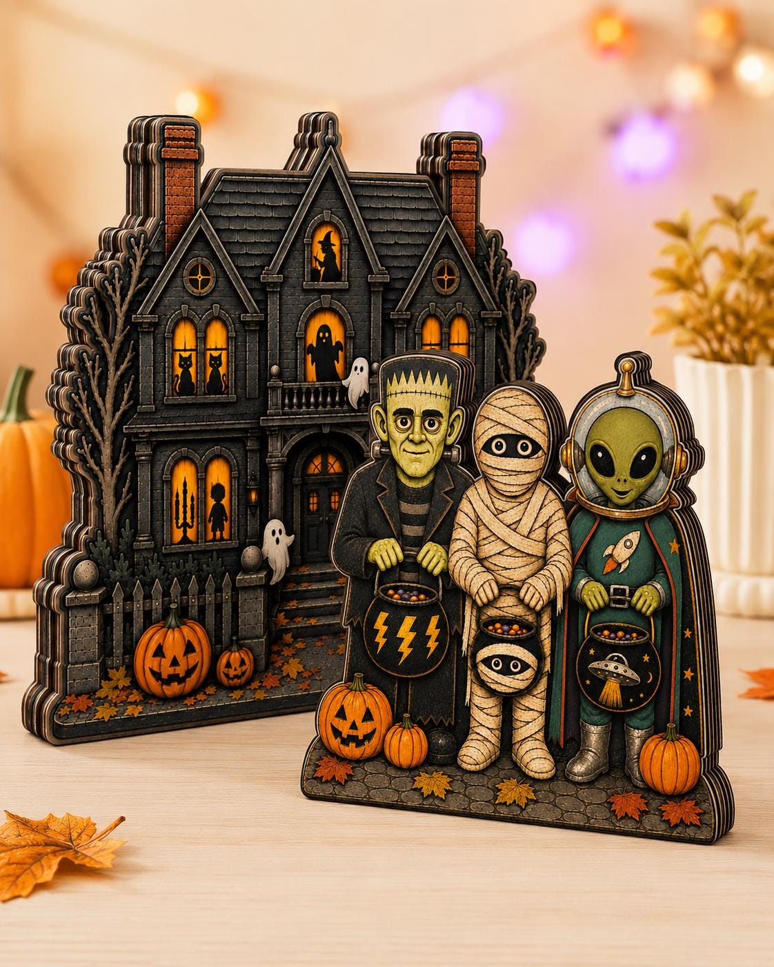 Haunted House Wood Standee