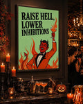 Framed Halloween Bar Cart Poster