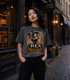 Hex the Patriarchy Witch T-Shirt | Feminist Retro Witch Graphic Tee