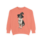 Custom Pet in Witch Hat Sweatshirt | Halloween Dog Crewneck