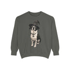 Custom Pet in Witch Hat Sweatshirt | Halloween Dog Crewneck