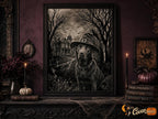 Custom Dog Witch Portrait, Personalized Halloween Pet Poster (Digital Download)