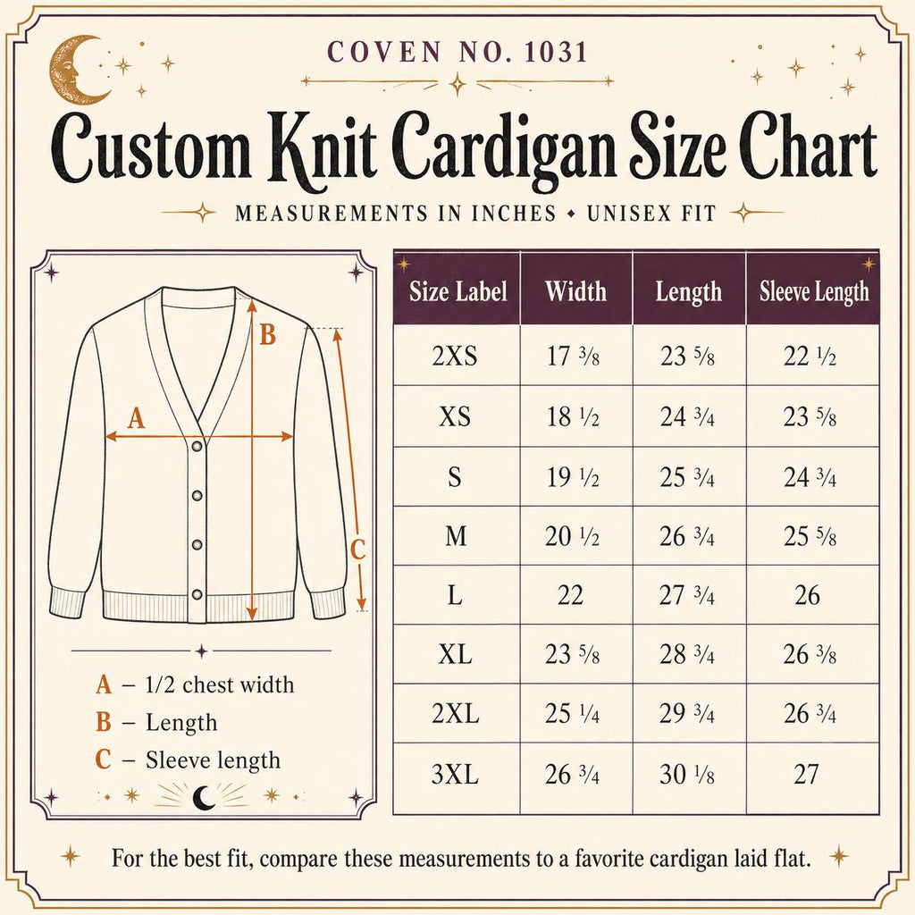 Blood Moon Custom Monogram Cardigan