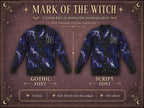 Witchy Celestial Knit Cardigan, Gothic Jacquard Sweater, Unisex Halloween Cardigan