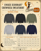 Halloween Monsters Abbey Crossing Crewneck Sweatshirt | Moonlit Cemetery Scene