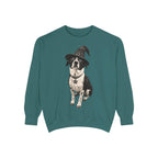 Custom Pet in Witch Hat Sweatshirt | Halloween Dog Crewneck