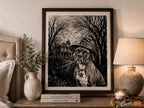 Custom Dog Witch Portrait, Personalized Halloween Pet Poster (Digital Download)